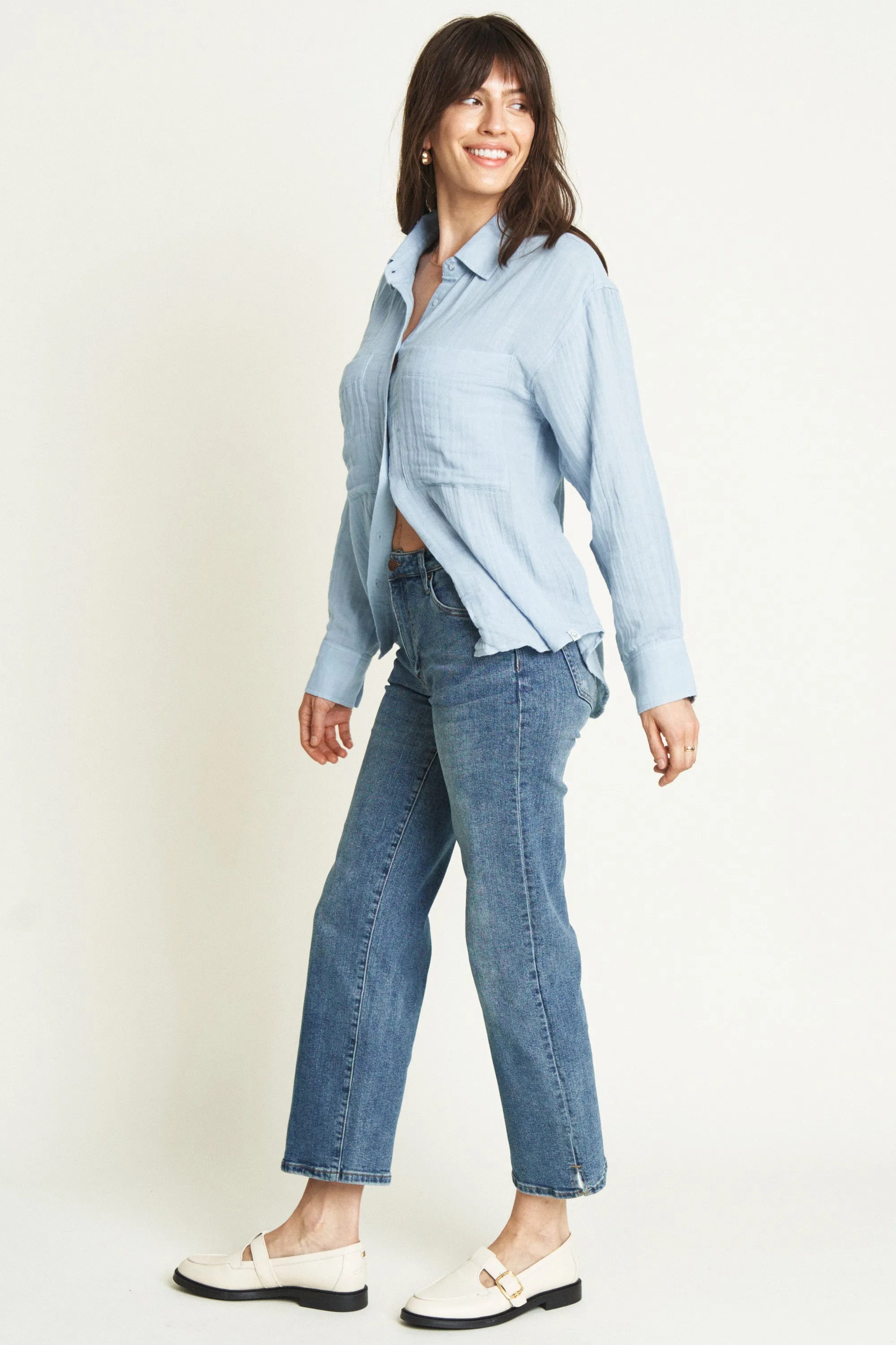 Addington High Rise Wide Leg Crop Vintage Worn