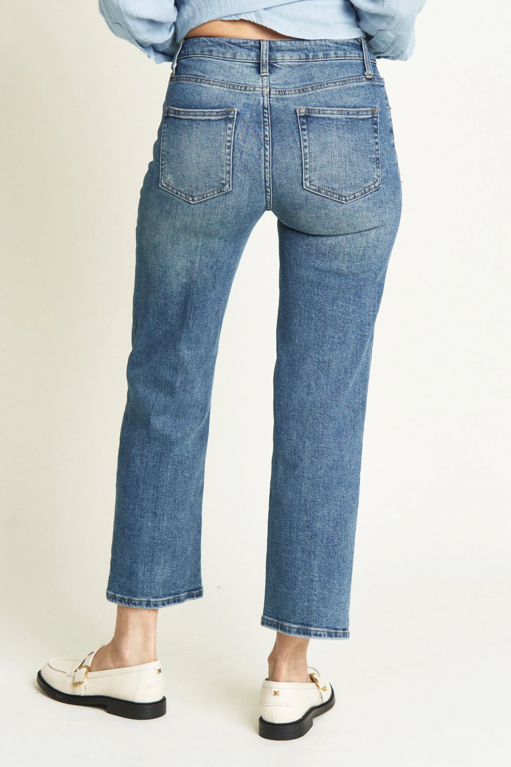 Addington High Rise Wide Leg Crop Vintage Worn