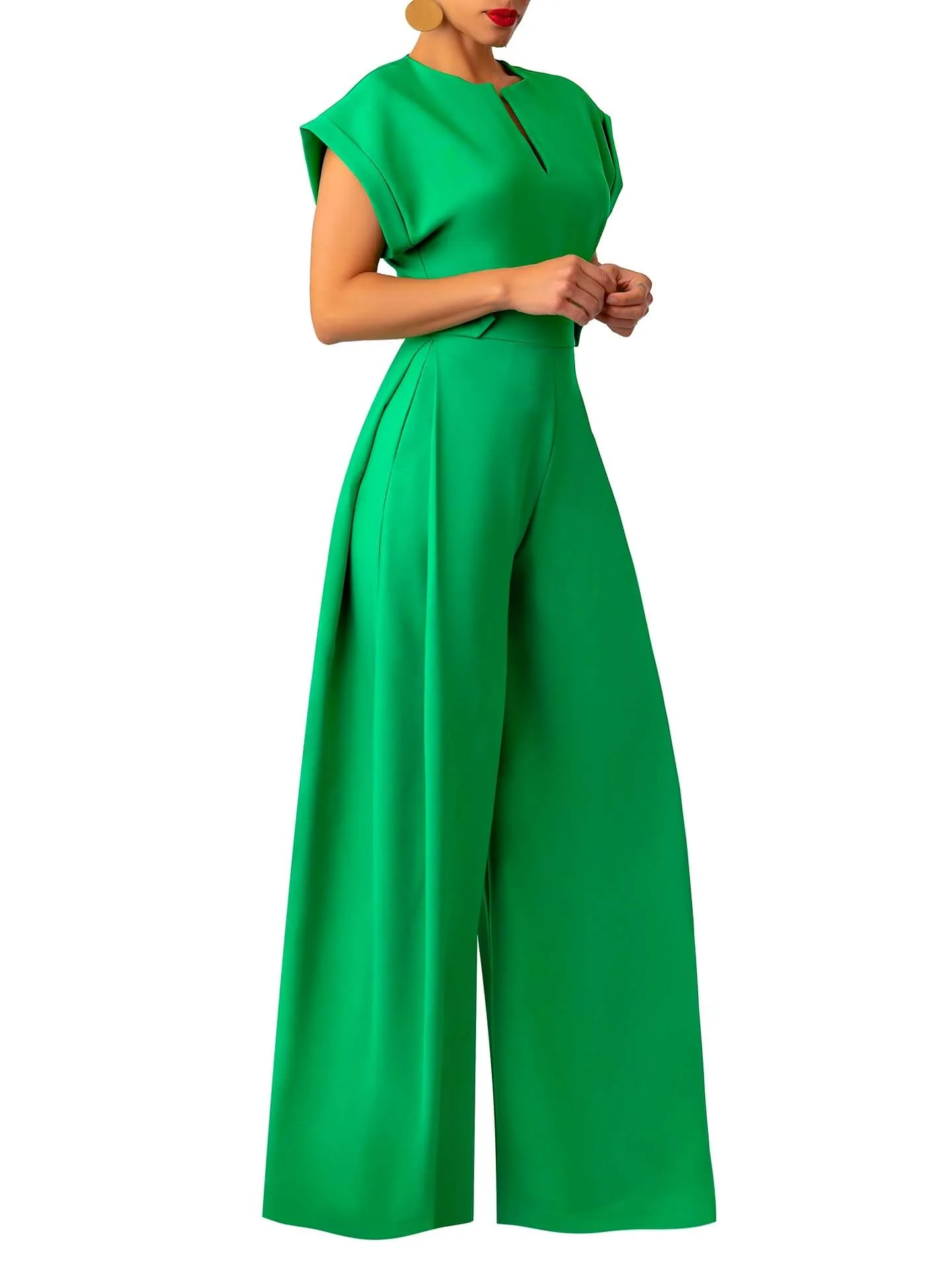 “Adé” Wide Leg Epaulet Jumpsuit