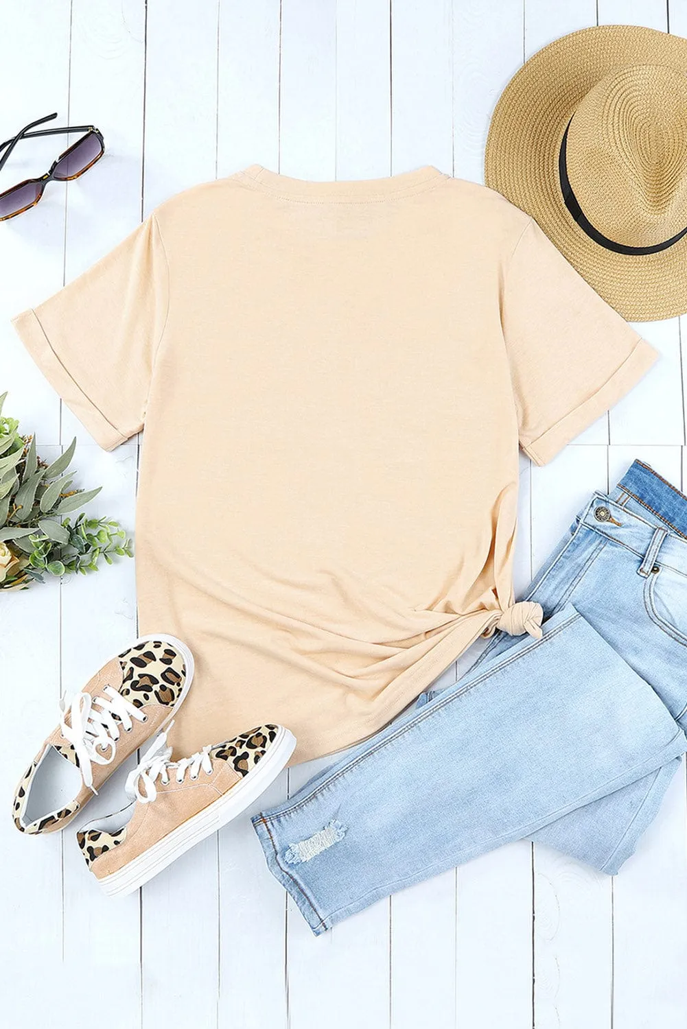 Boho Floral Western Steer Head Graphic Tee