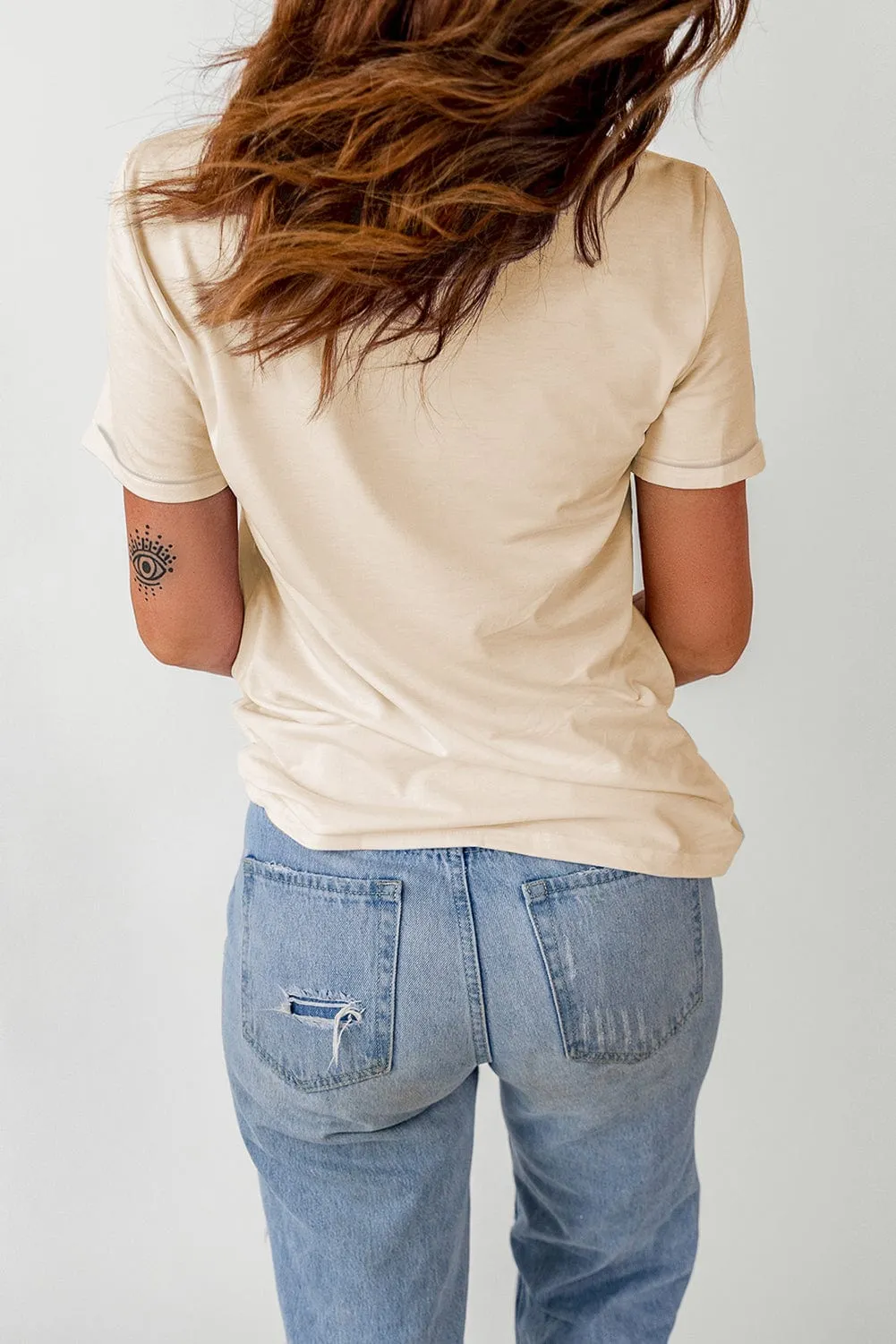 Boho Floral Western Steer Head Graphic Tee