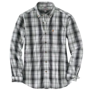 Carhartt Men's Black Essential Plaid Button Down Long Sleeve Shirt