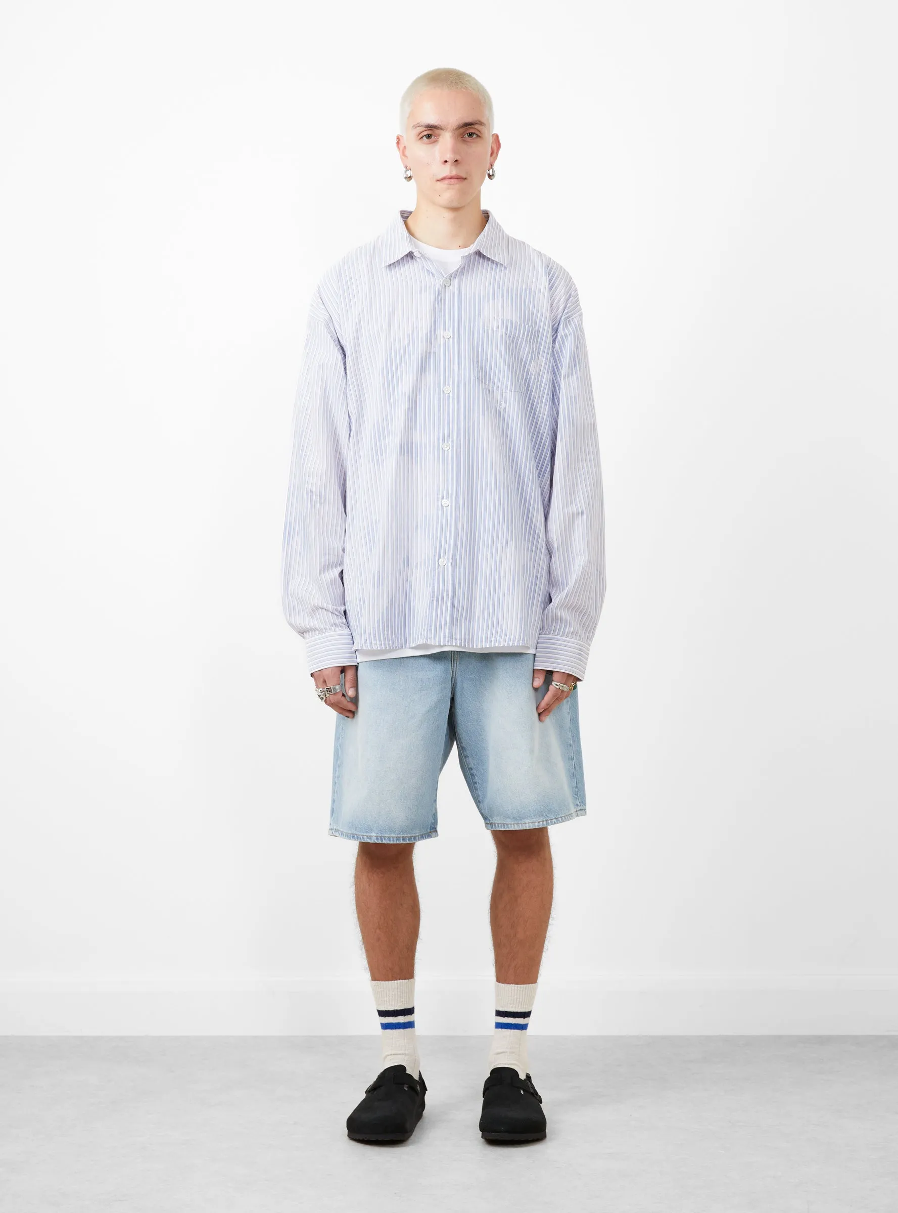 Classic Long Sleeve Shirt Bleached Blue