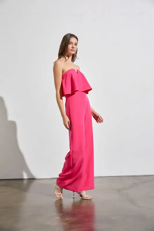 Down the Aisle Strapless Jumpsuit