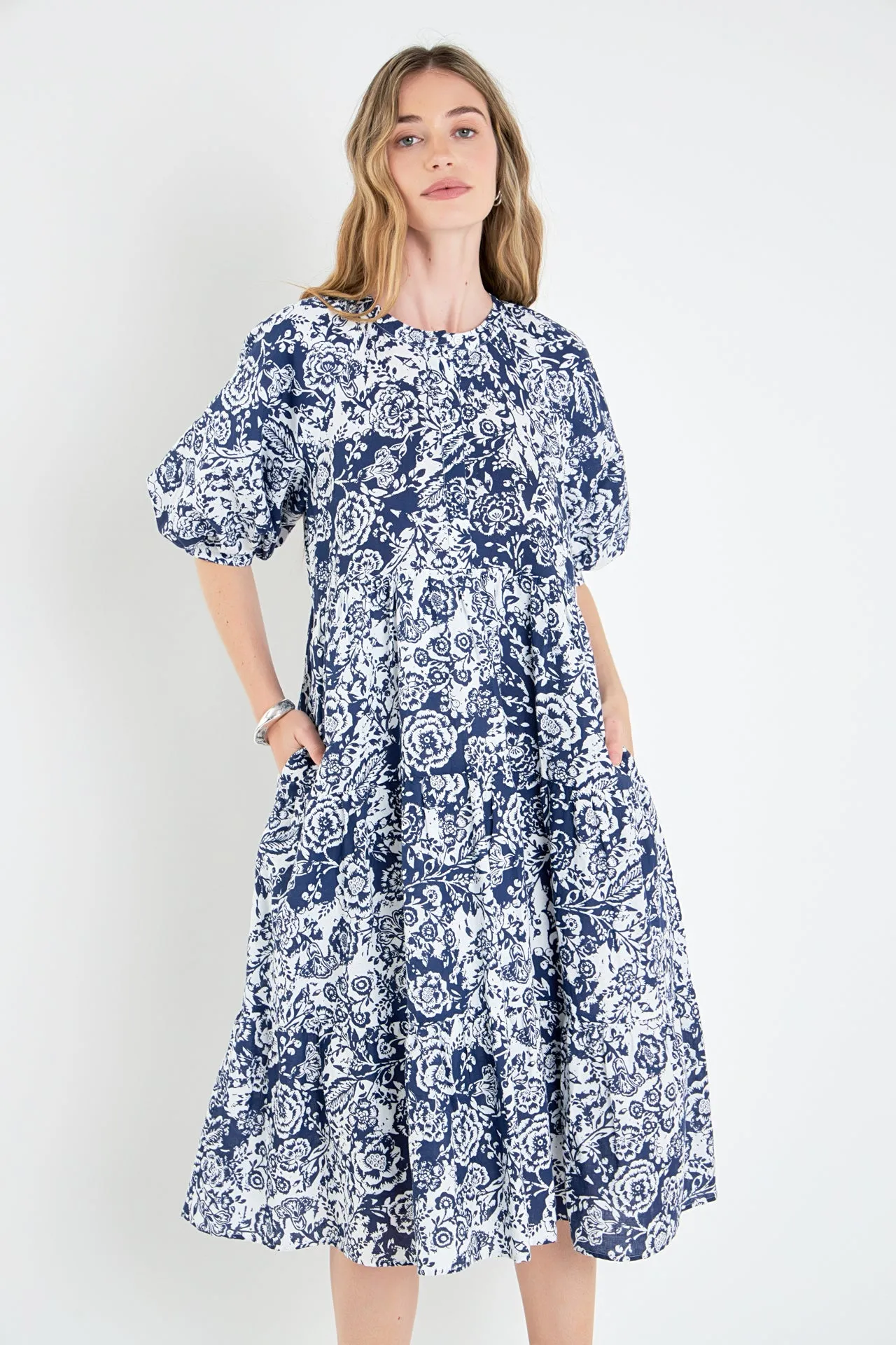 Floral Print Midi Dress