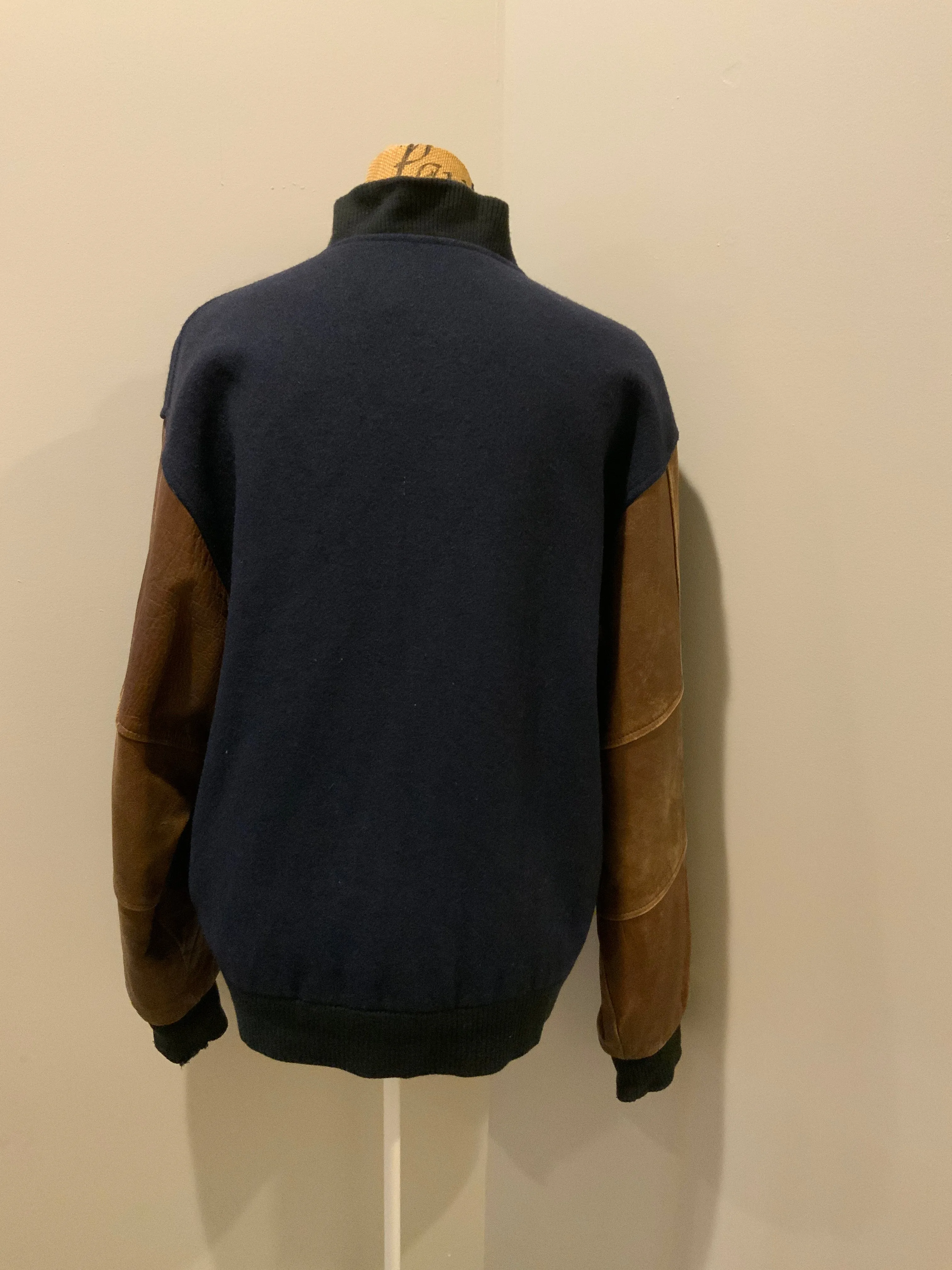 Ford F Series 50 Year Anniversary Navy and Brown Letterman’s Jacket, SOLD