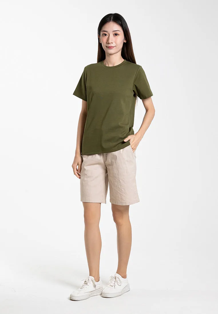 Forest Ladies Cotton Interlock Short Sleeve Round Neck T-Shirt Women Plain Tee | Baju Lengan Pendek Perempuan - 822422
