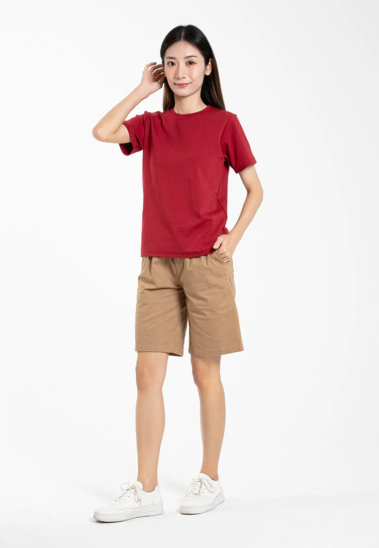 Forest Ladies Cotton Interlock Short Sleeve Round Neck T-Shirt Women Plain Tee | Baju Lengan Pendek Perempuan - 822422