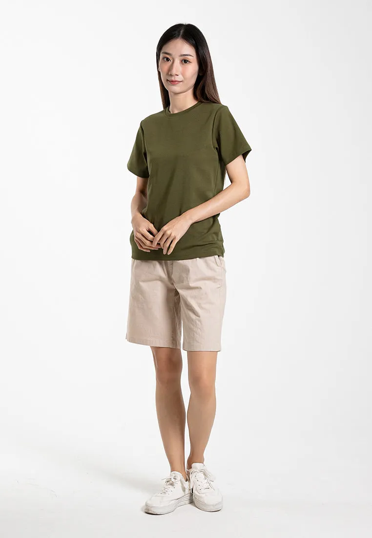 Forest Ladies Cotton Interlock Short Sleeve Round Neck T-Shirt Women Plain Tee | Baju Lengan Pendek Perempuan - 822422