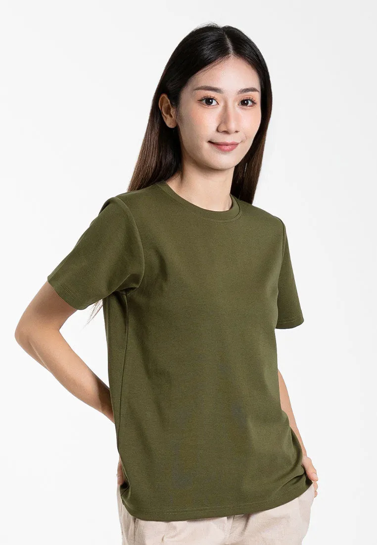 Forest Ladies Cotton Interlock Short Sleeve Round Neck T-Shirt Women Plain Tee | Baju Lengan Pendek Perempuan - 822422
