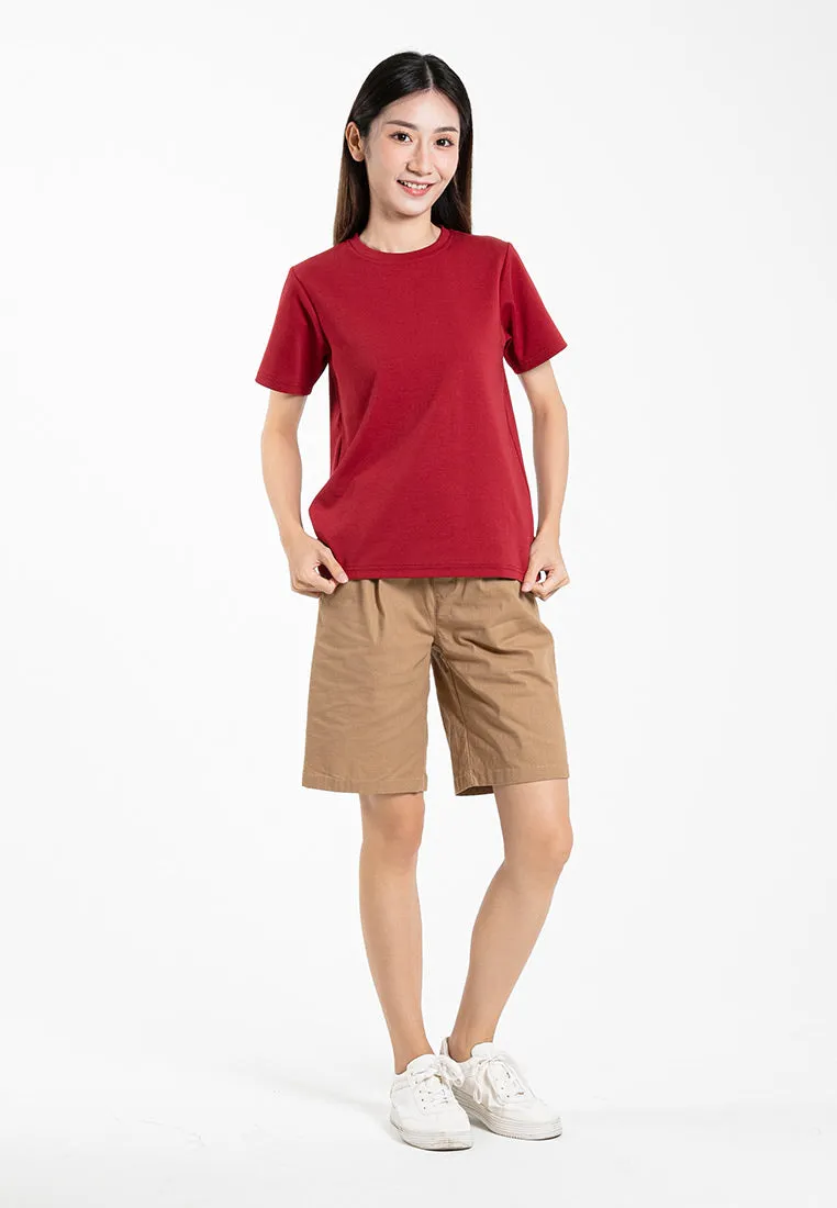 Forest Ladies Cotton Interlock Short Sleeve Round Neck T-Shirt Women Plain Tee | Baju Lengan Pendek Perempuan - 822422