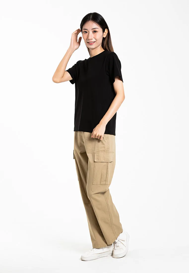 Forest Ladies Cotton Interlock Short Sleeve Round Neck T-Shirt Women Plain Tee | Baju Lengan Pendek Perempuan - 822422