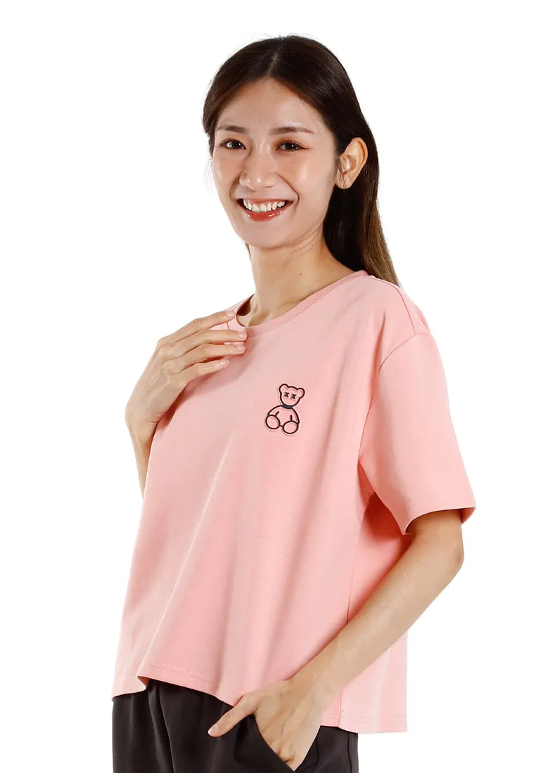 Forest Ladies Heavy Cotton Boxy-Cut Round Neck Tee Ladies Casual Loose Fit Crop Top | Baju T Shirt Perempuan - 822449