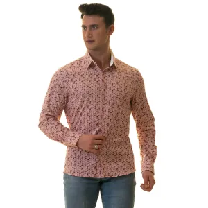 Gravity Homme Men's Long Sleeve Button Down / Positano Rosa C17