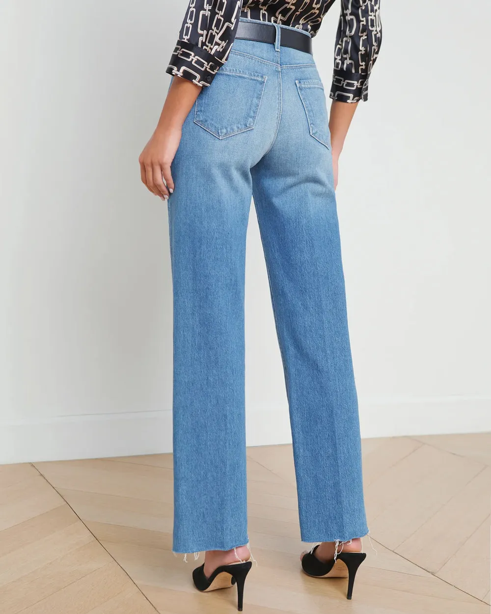 High Rise Tiana Wide Leg Jean in Cowan