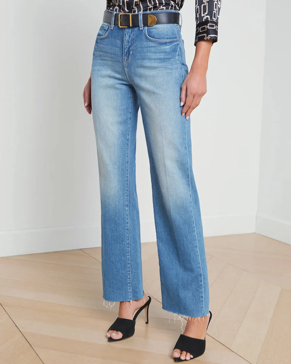 High Rise Tiana Wide Leg Jean in Cowan