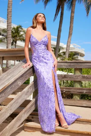 JANA Floral Beaded Applique Mermaid Prom & Formal Dress