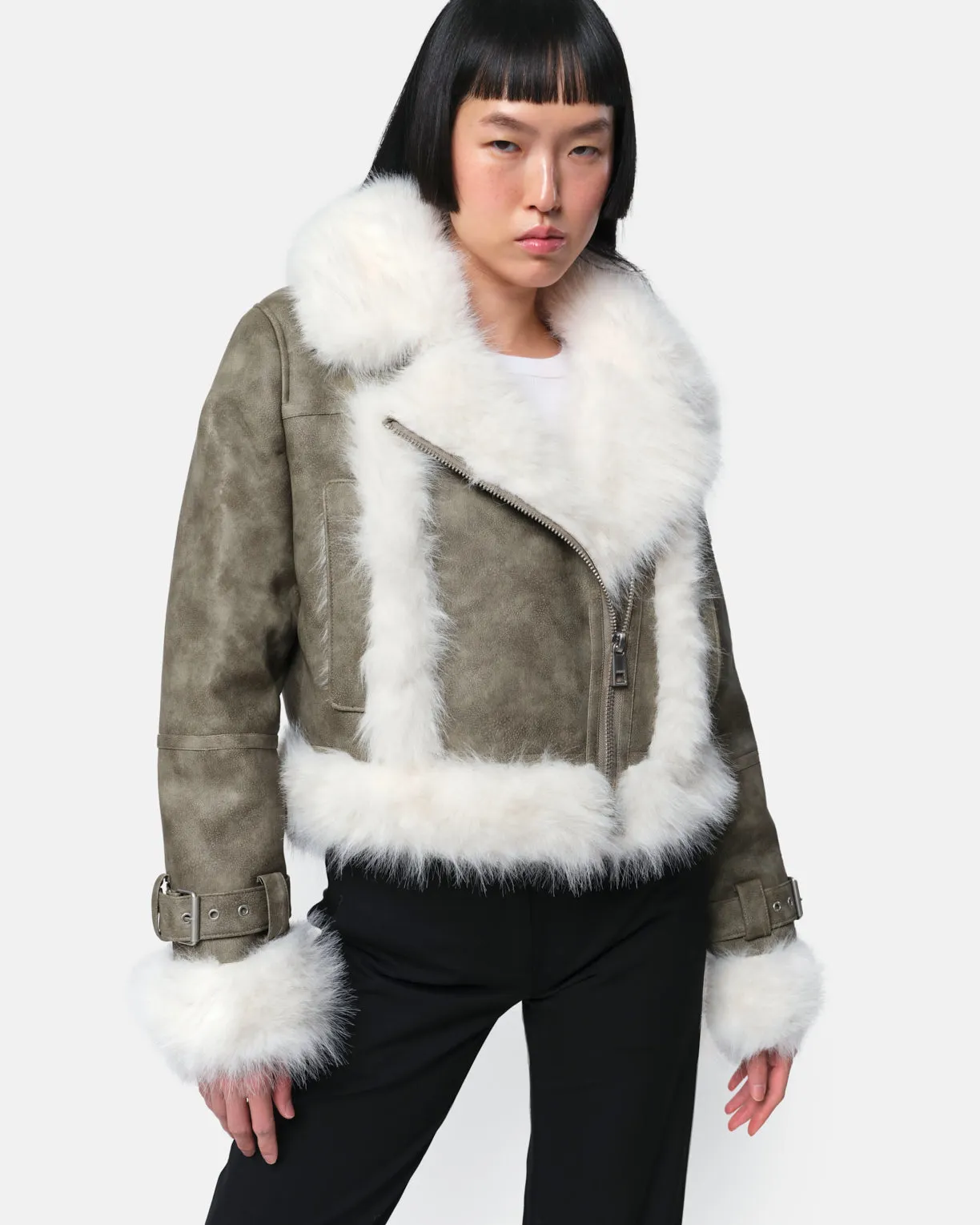 Jay Coat Sage & Blanc