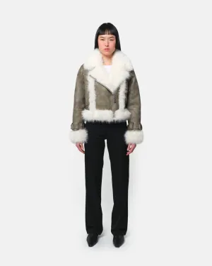 Jay Coat Sage & Blanc