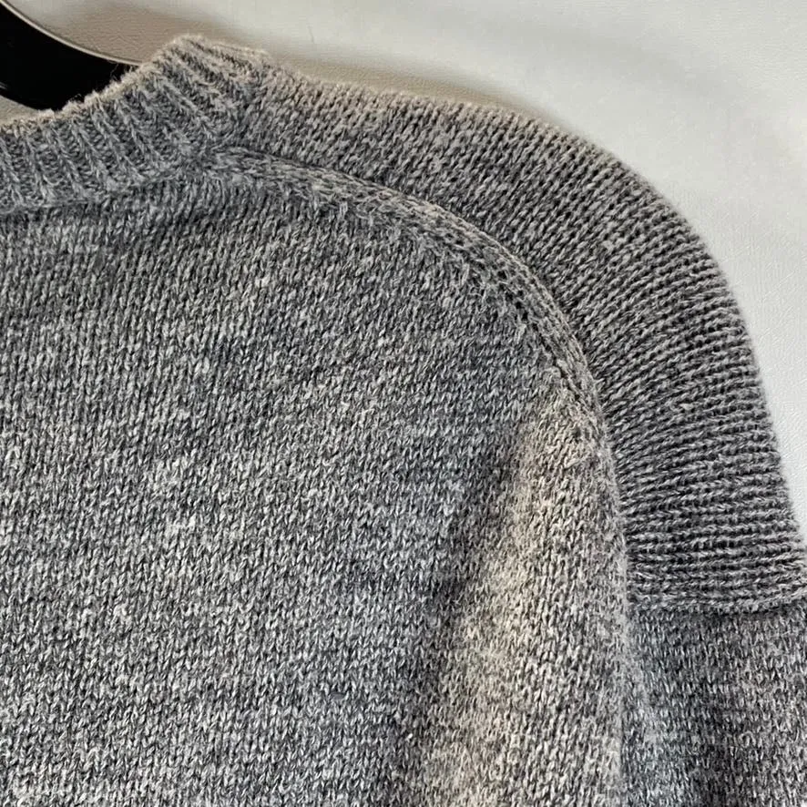 J.CREW Men's Grey Heather Crewneck Cotton/Wool Pullover Sweater SZ S