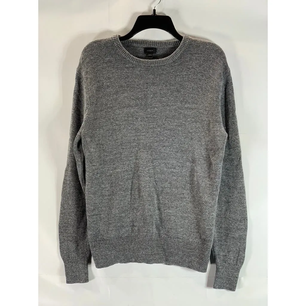 J.CREW Men's Grey Heather Crewneck Cotton/Wool Pullover Sweater SZ S