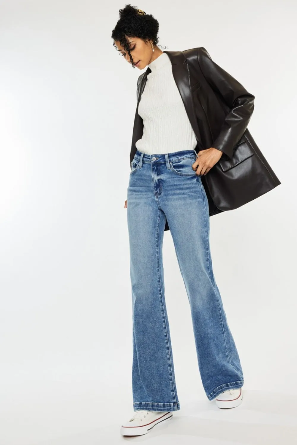 Kancan Gloria High Rise Wide Leg Jeans