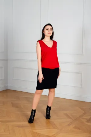Knitted cotton blouse