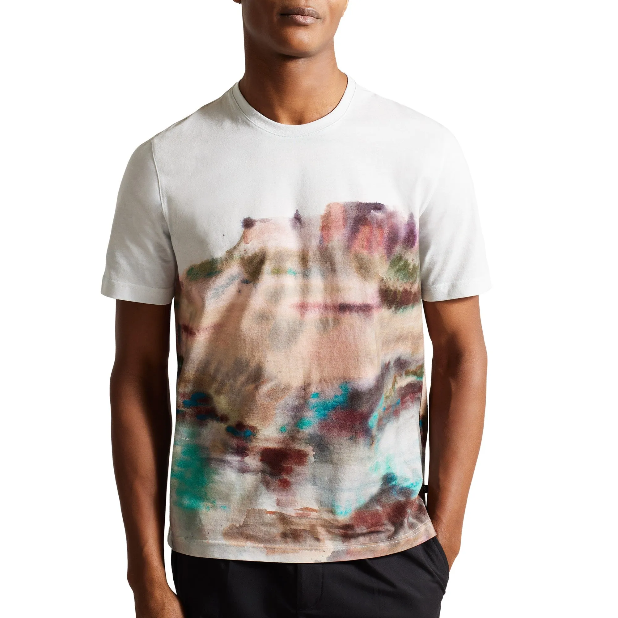 Men Mmb-Tinot-Ss Regular Fit Printed T-Shirt - White