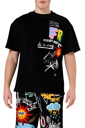 Mens Black New Suns Graphic Tee Shirt