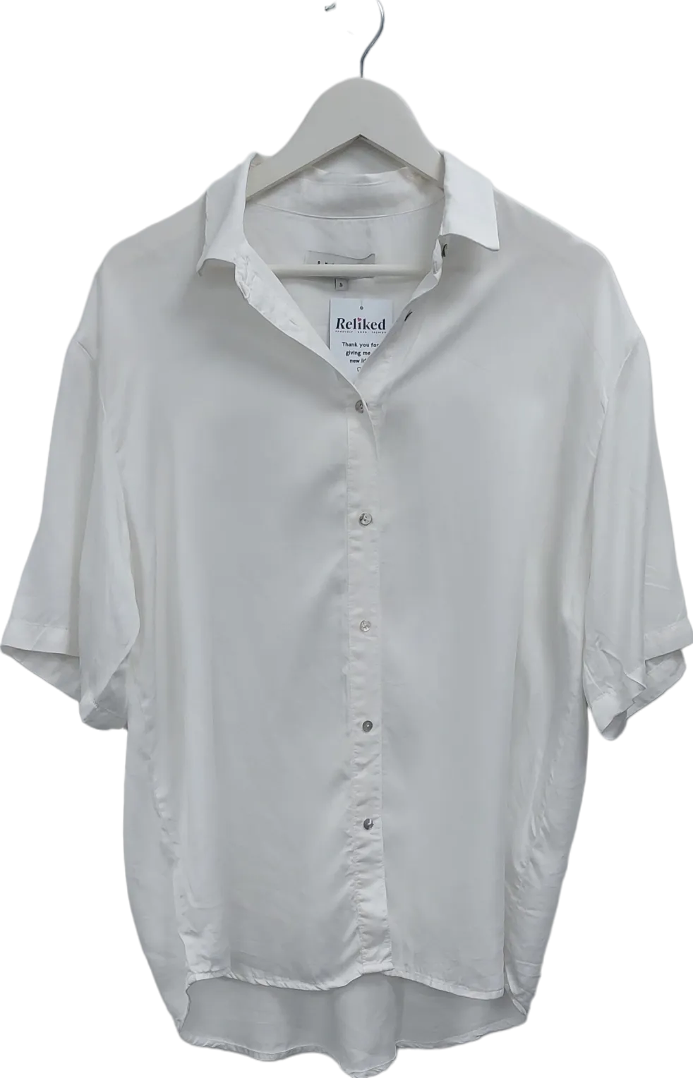 One Mile White Relaxed Shirt UK M
