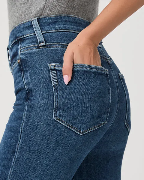 Paige Leenah Ankle Sleek Wide Leg Raw Hem in Walk of Fame
