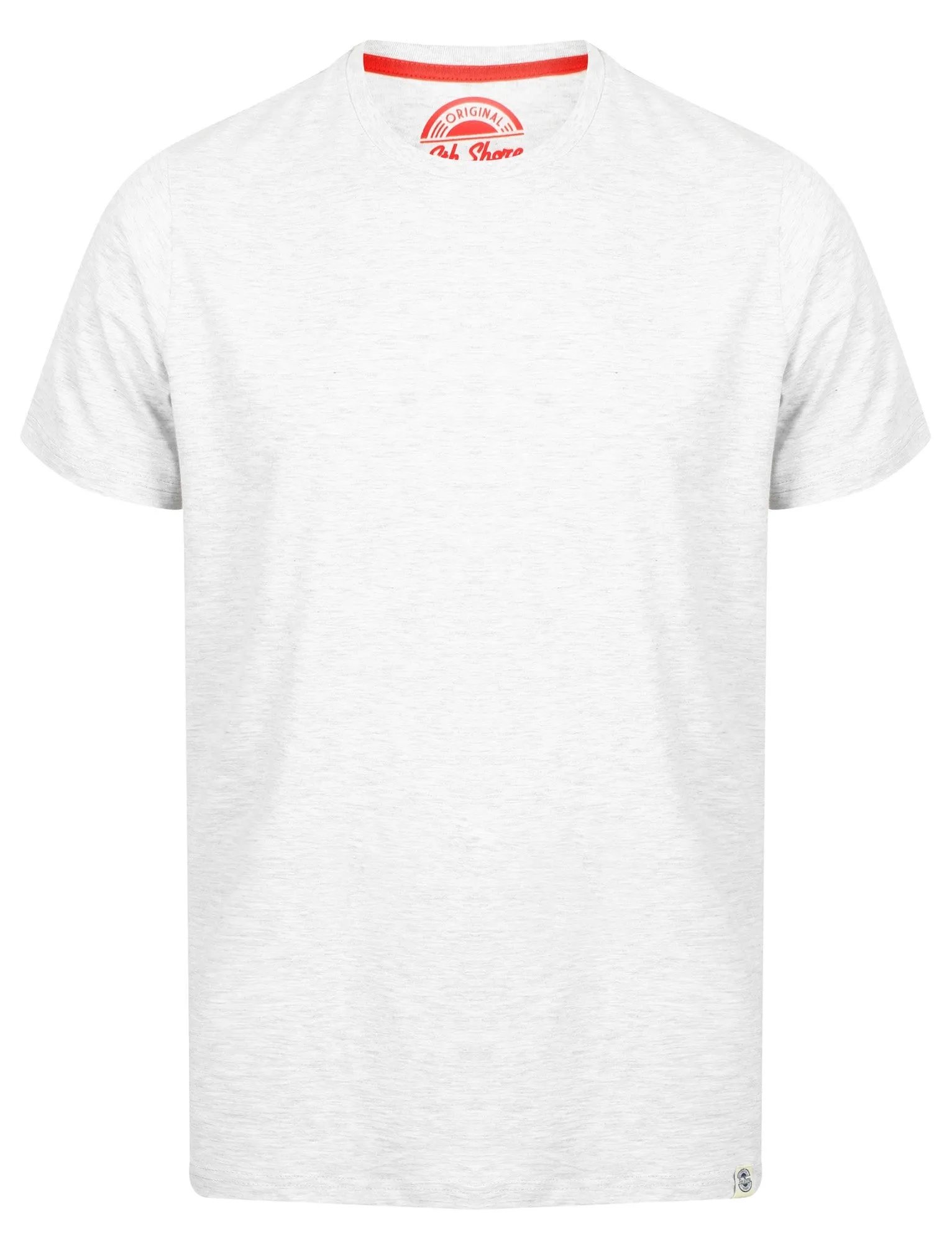 Peavey Cotton Crew Neck T-Shirt In Ice Grey Marl - South Shore