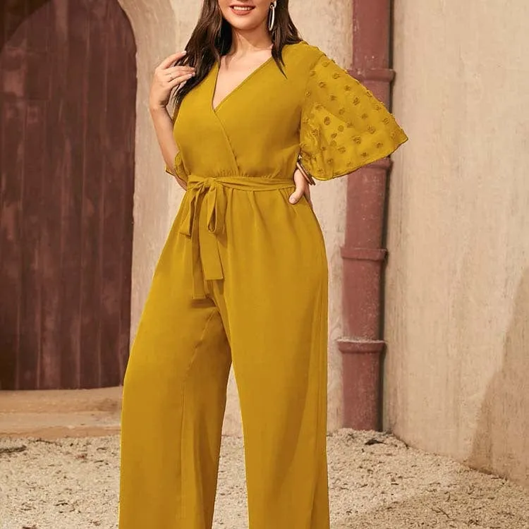 Plus Size Daffodil Boho Jumpsuit