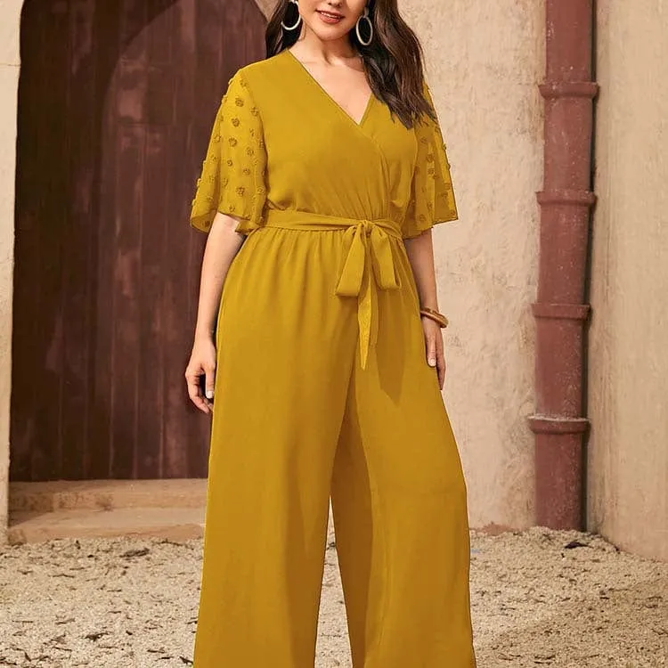 Plus Size Daffodil Boho Jumpsuit