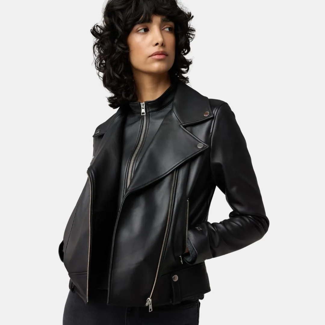 Ryder Perfecto Leather Jacket (Black)