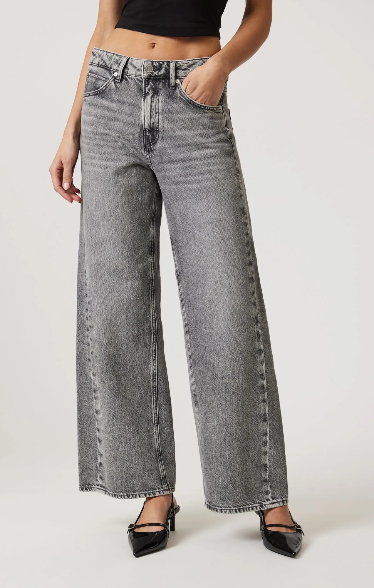 SIENA WIDE LEG IN LIGHT SMOKE DENIM