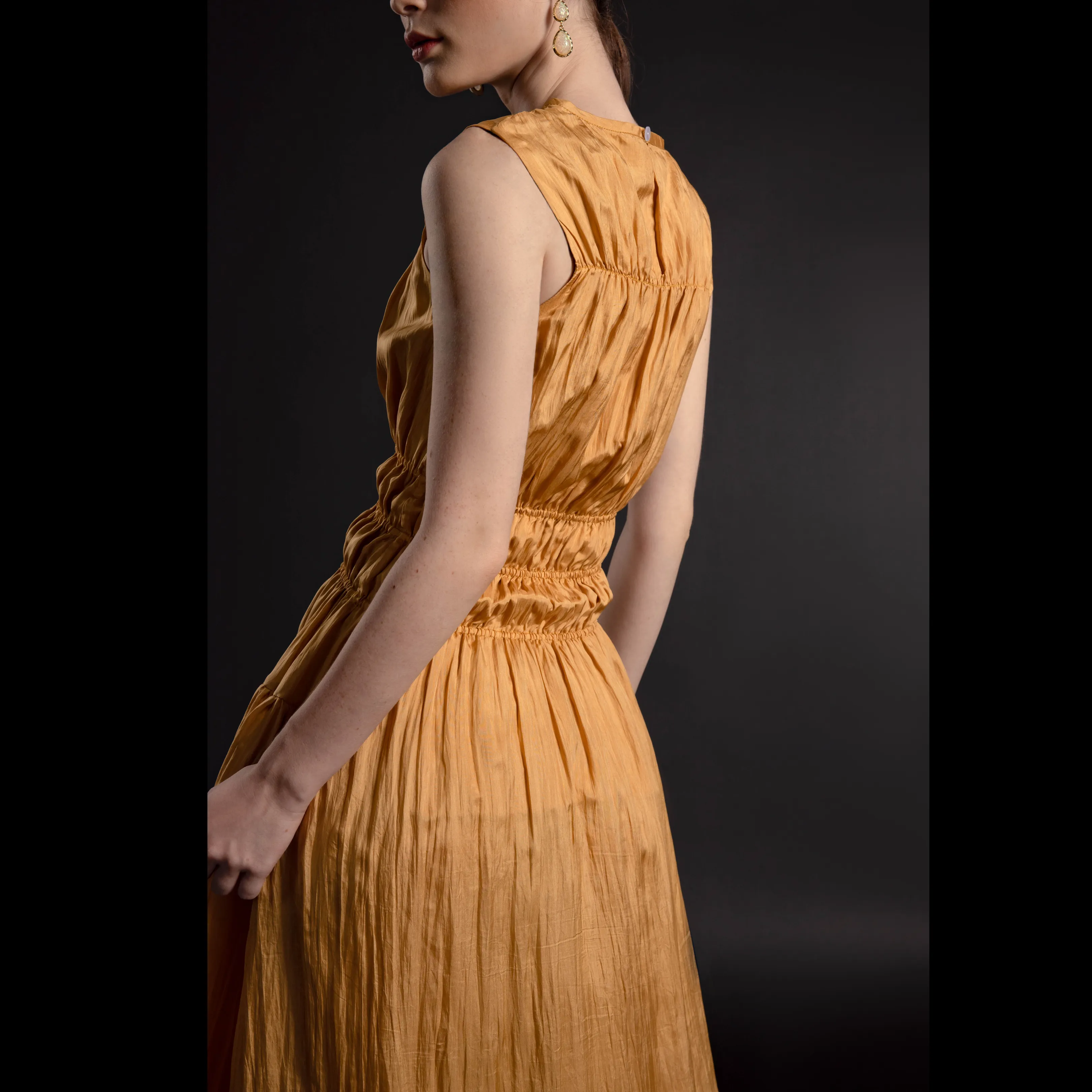 Silk Midi Dress - Silk Sleeveless Dress