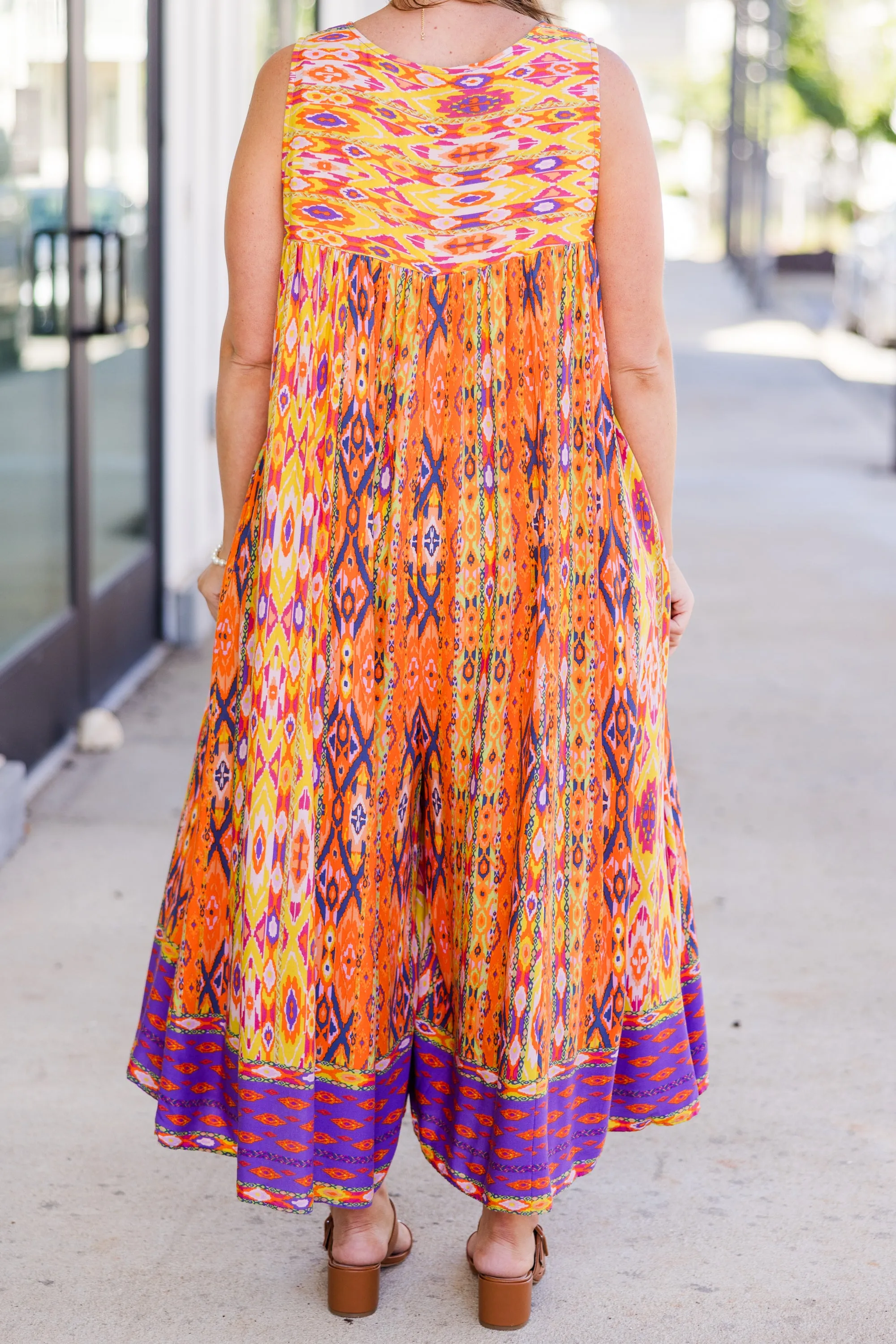 Sunsets In the Summer Jumpsuit, Orange