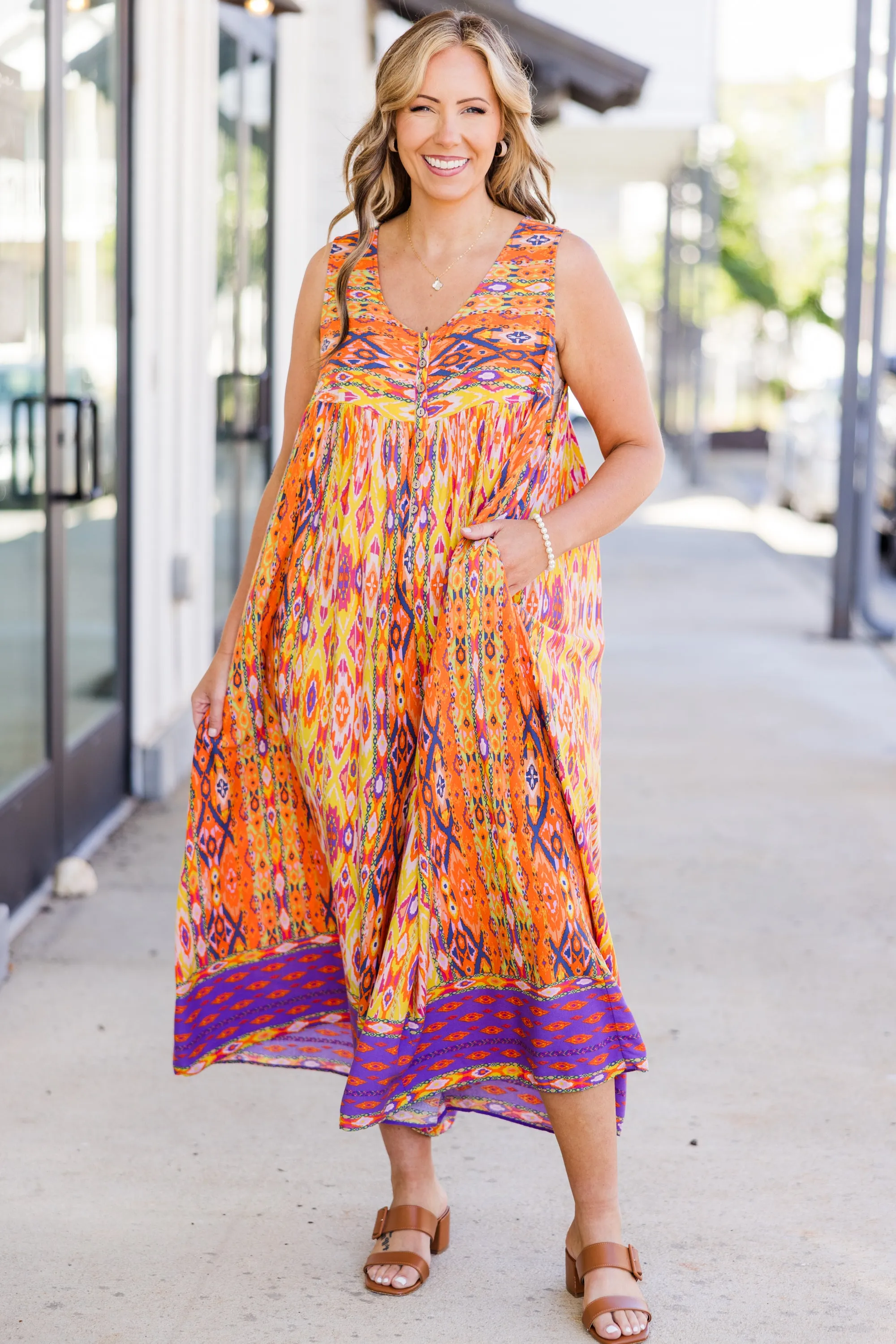 Sunsets In the Summer Jumpsuit, Orange