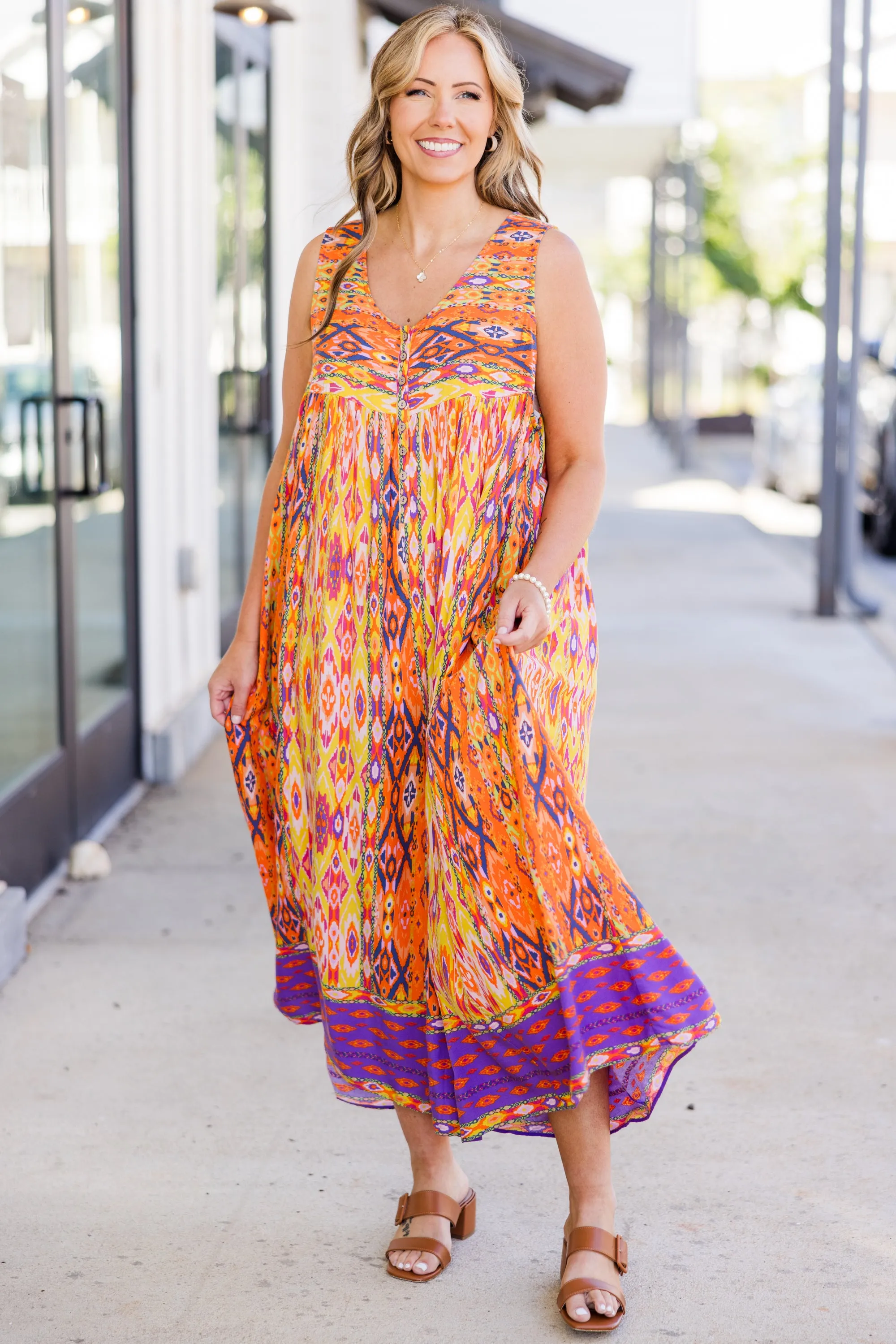Sunsets In the Summer Jumpsuit, Orange