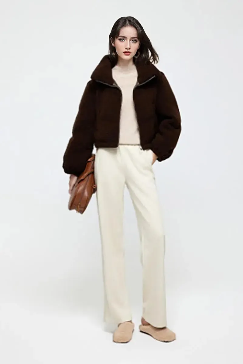 Superior Stand Collar Down Puffer Bomber Jacket
