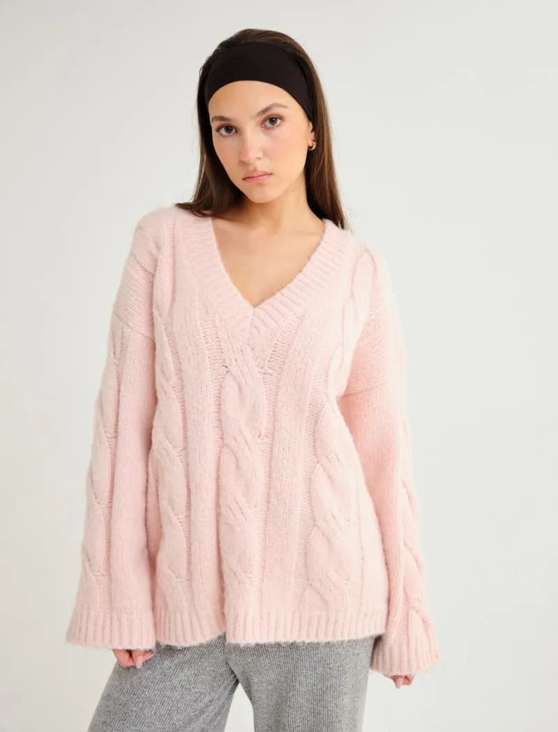 Whistler V-Neck Sweater | Petal