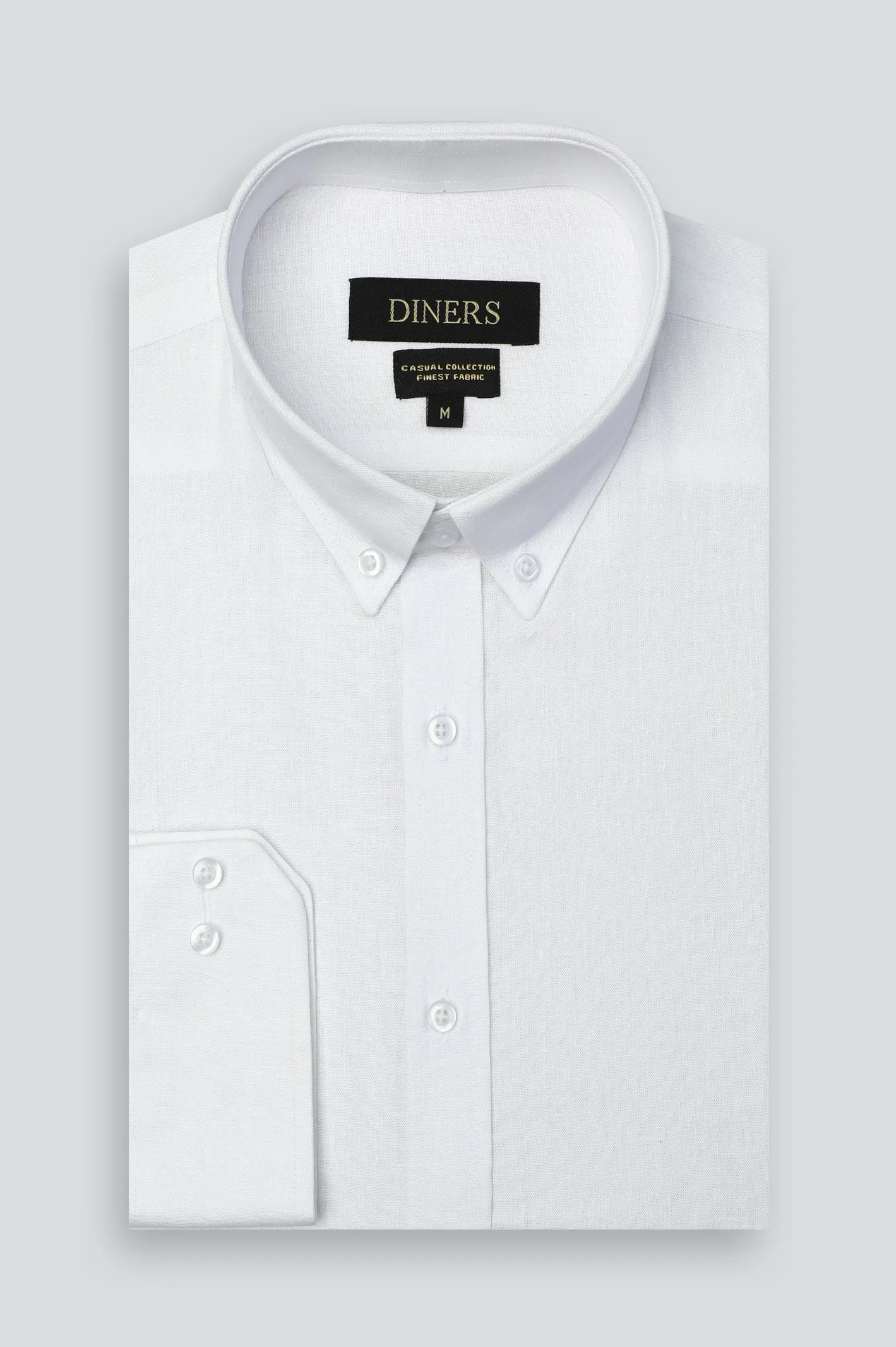 White Dobby Casual Shirt
