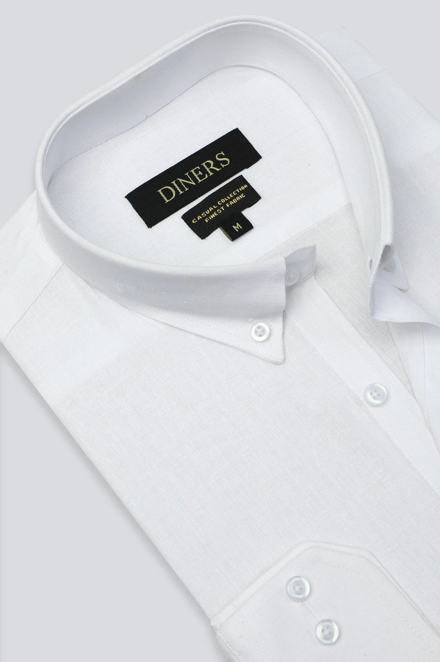 White Dobby Casual Shirt