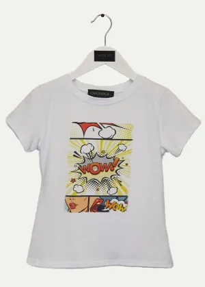 WOW - Girls Comic Art T-Shirt